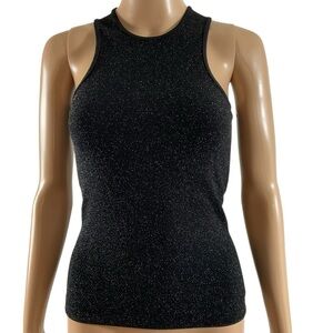 NWT Rag & Bone Lilith Sparkle Knit Tank Top Black Size Small